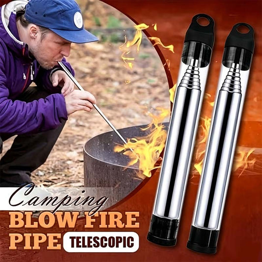 🎁Buy One Get One Free🏕️ Portable Telescopic Blow Fire Pipe | High-Efficiency Camping BBQ Too