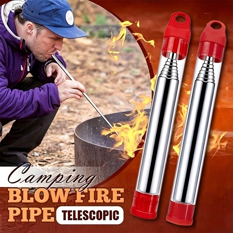 🎁Buy One Get One Free🏕️ Portable Telescopic Blow Fire Pipe | High-Efficiency Camping BBQ Too