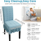 Dining Room Chair Cover with Skirt