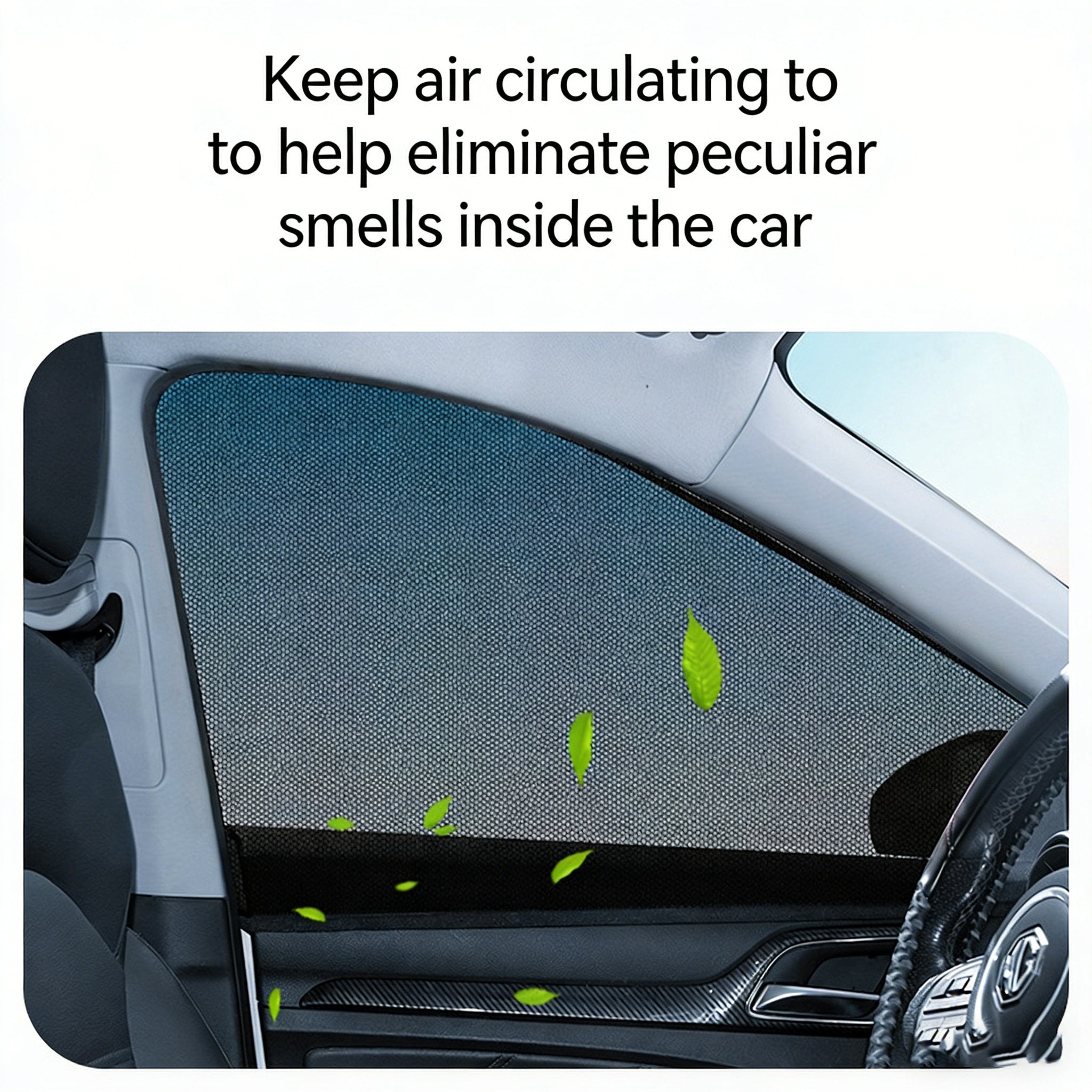 Car Window Sunshade with Mosquito Net Protection
