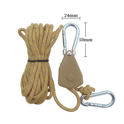 Adjustable Clothesline with Pulleys & Suitable for Camping Trips and Home Use