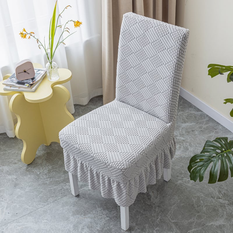 Dining Room Chair Cover with Skirt