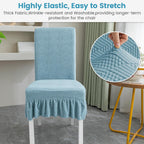 Dining Room Chair Cover with Skirt