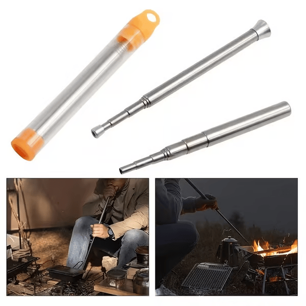 🎁Buy One Get One Free🏕️ Portable Telescopic Blow Fire Pipe | High-Efficiency Camping BBQ Too