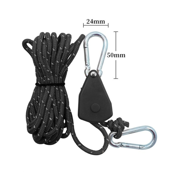 Adjustable Clothesline with Pulleys & Suitable for Camping Trips and Home Use