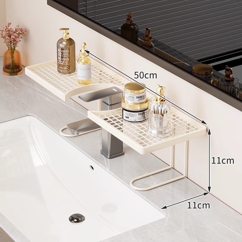 No-Drill Bathroom Vanity Storage Shelf