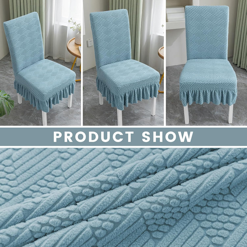 Dining Room Chair Cover with Skirt