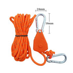 Adjustable Clothesline with Pulleys & Suitable for Camping Trips and Home Use