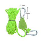 Adjustable Clothesline with Pulleys & Suitable for Camping Trips and Home Use
