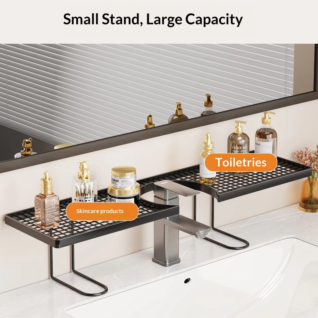 No-Drill Bathroom Vanity Storage Shelf